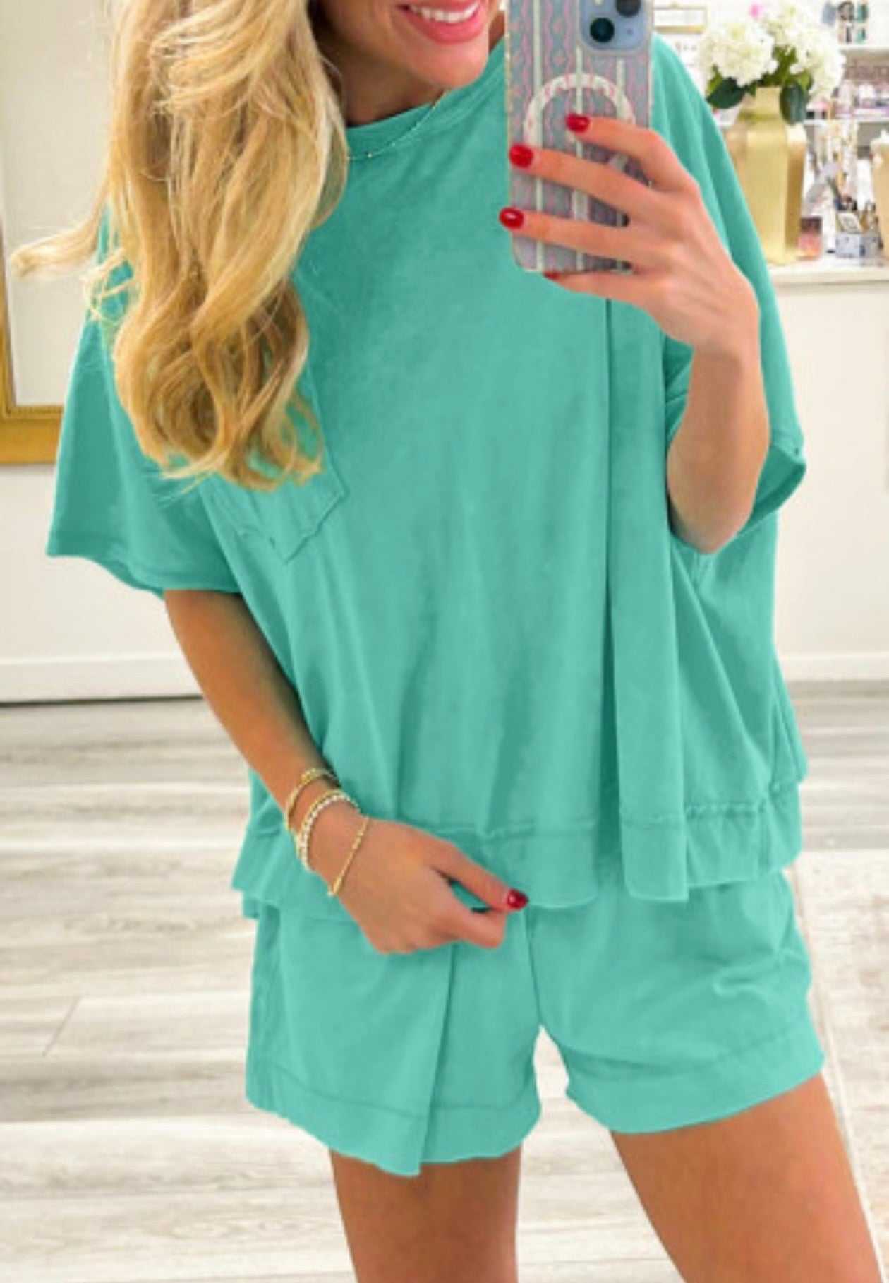Mint Green Short Set