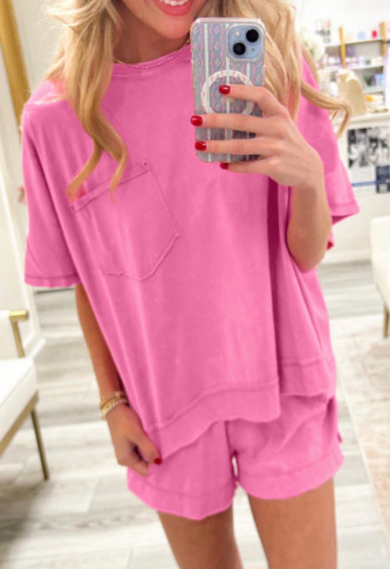 Strawberry Pink Short Set