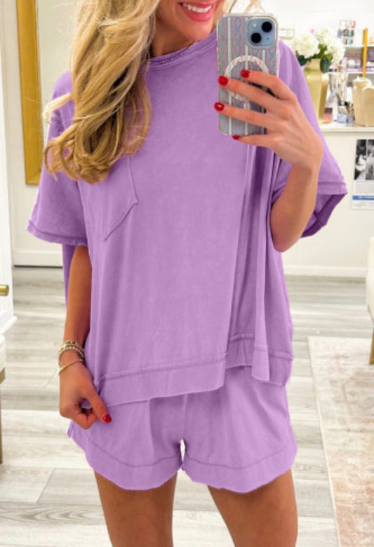 Orchid Purple Short Set
