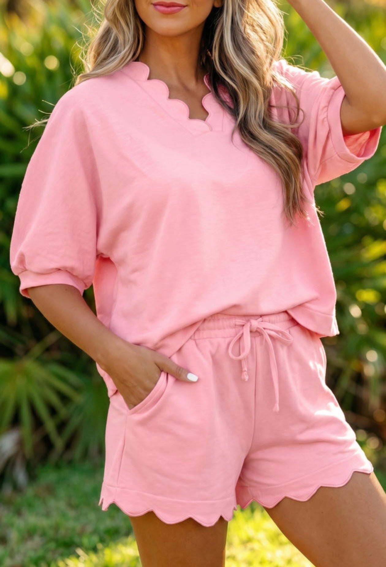 Pink Scalloped Set