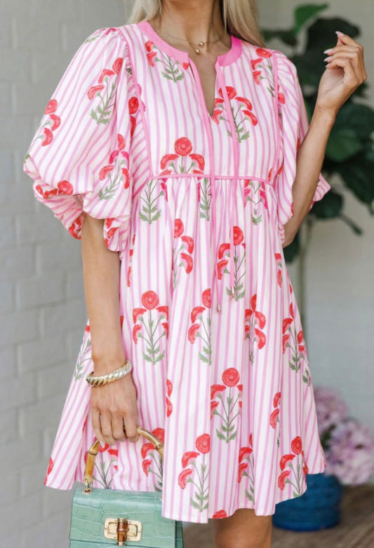 Pink Floral Dress
