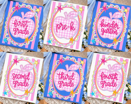 Pink Striped Gingham Grade Comfort Color