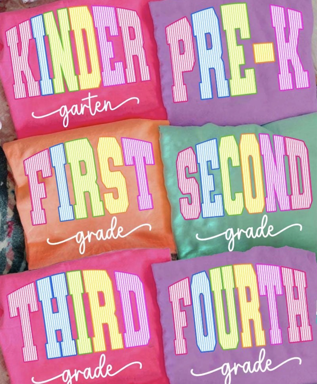 Neon Striped Grade Comfort Color