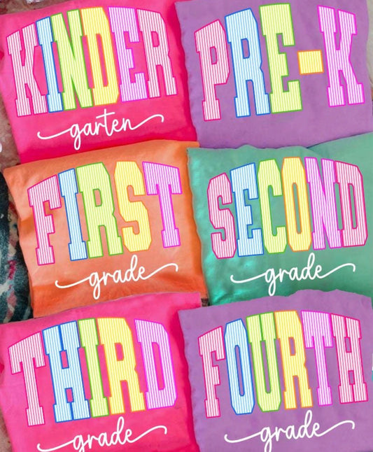 Neon Striped Grade Comfort Color